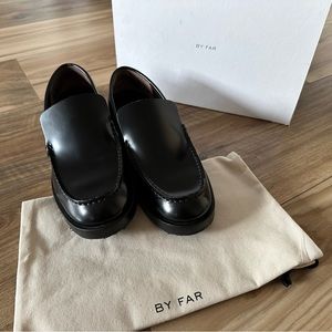 By Far Black Loafers - worn by Hailey Bieber - almost new - size 39